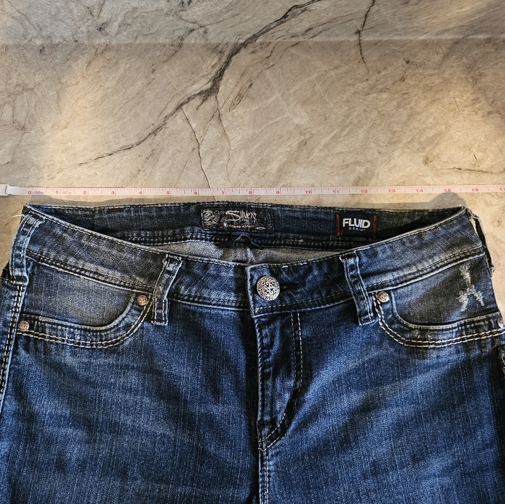 Silver Jeans Suki Mid Super Skinny Fluid Denim Women Sz. 31 Jeans - Picture 7 of 11